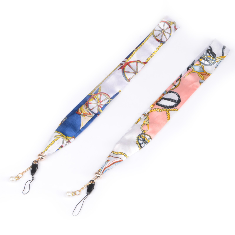 Fashion Women Silk Scarf Lanyard For Cell Phone